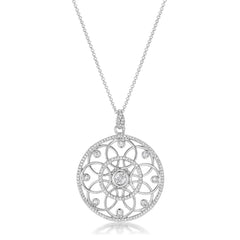 Eternal Unity Rhodium Necklace: 1.4 Ct Interlocking Circles with CZ